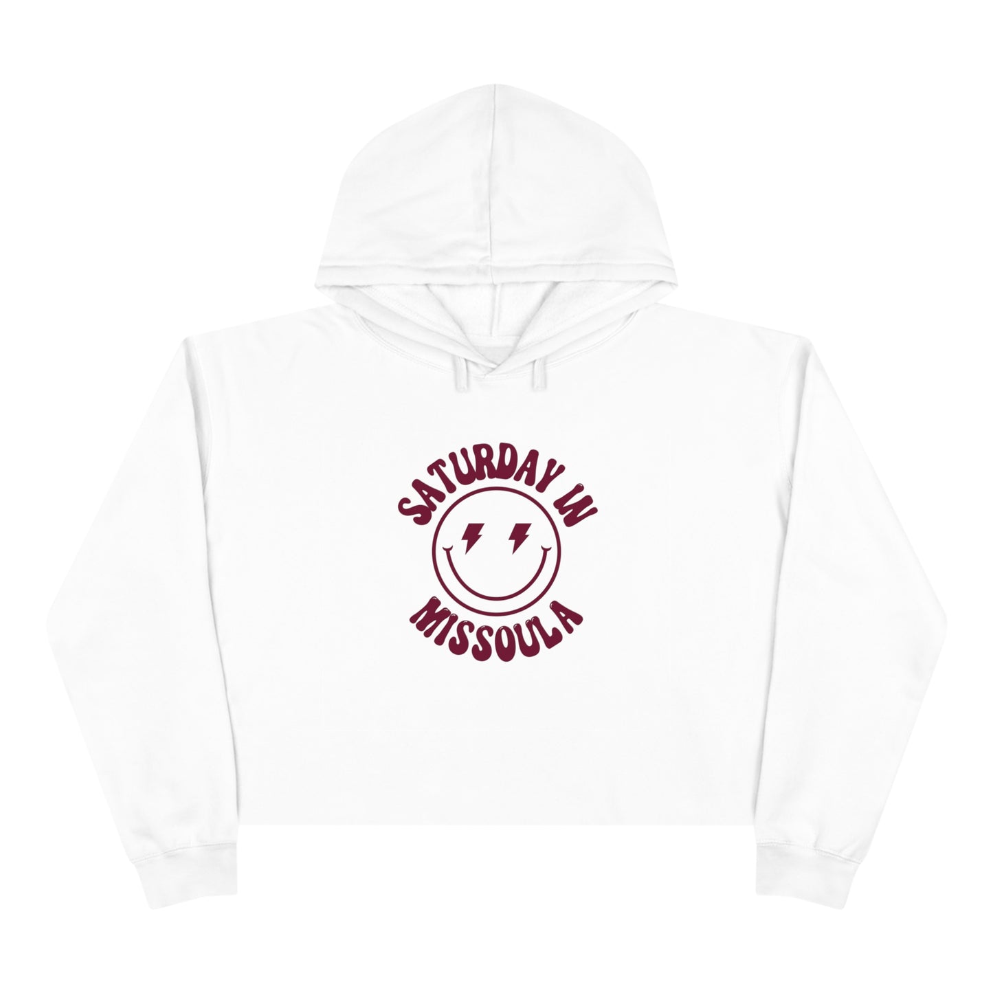 Smiley Missoula Crop Hoodie