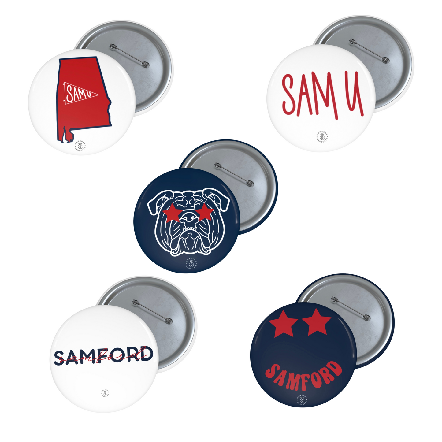 Samford Gameday Button Set