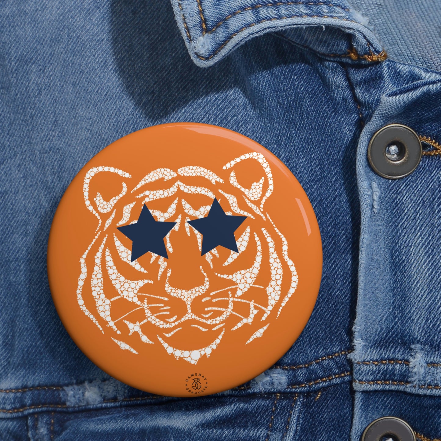 Auburn Tiger Button
