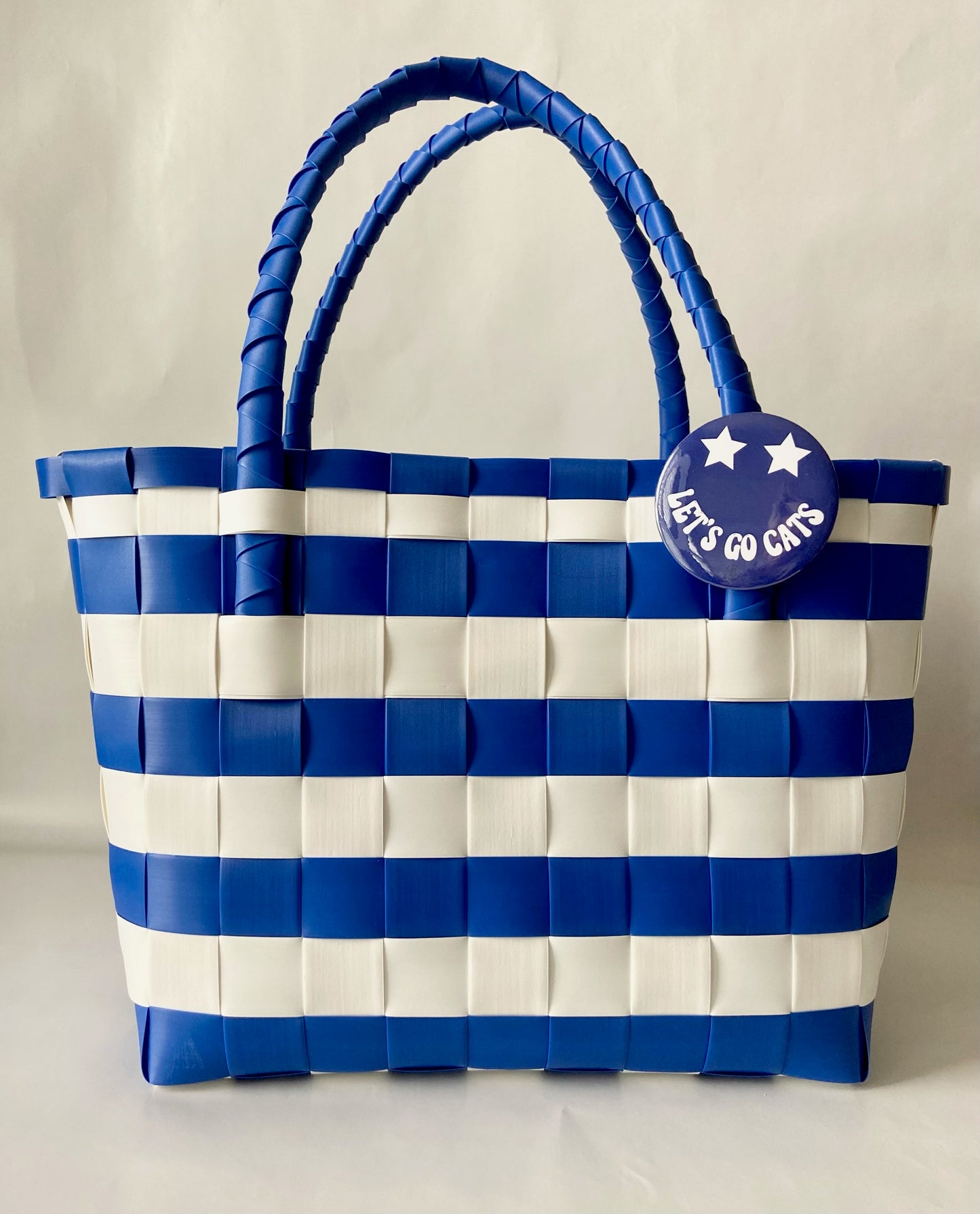 Blue and White Tailgate Tote