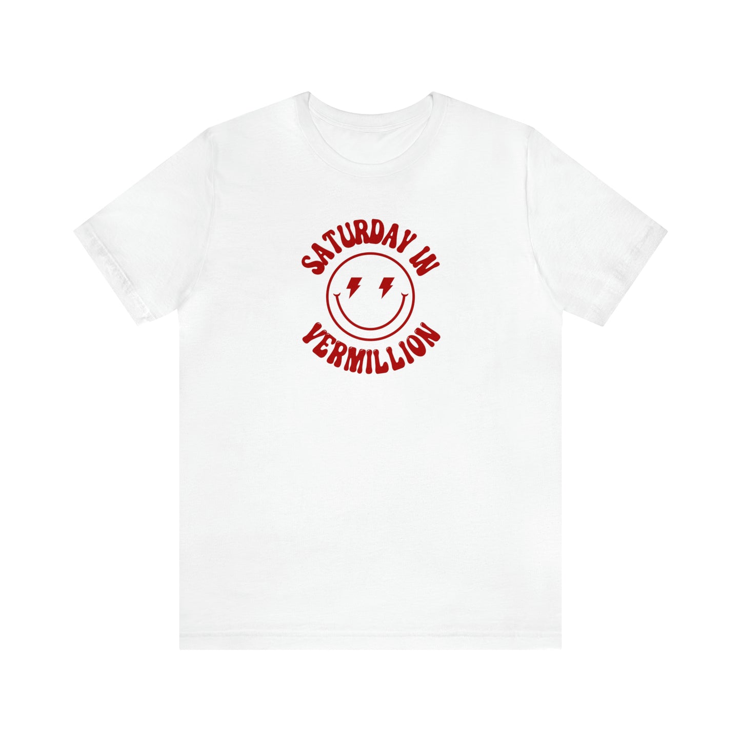Smiley Vermillion Short Sleeve Tee