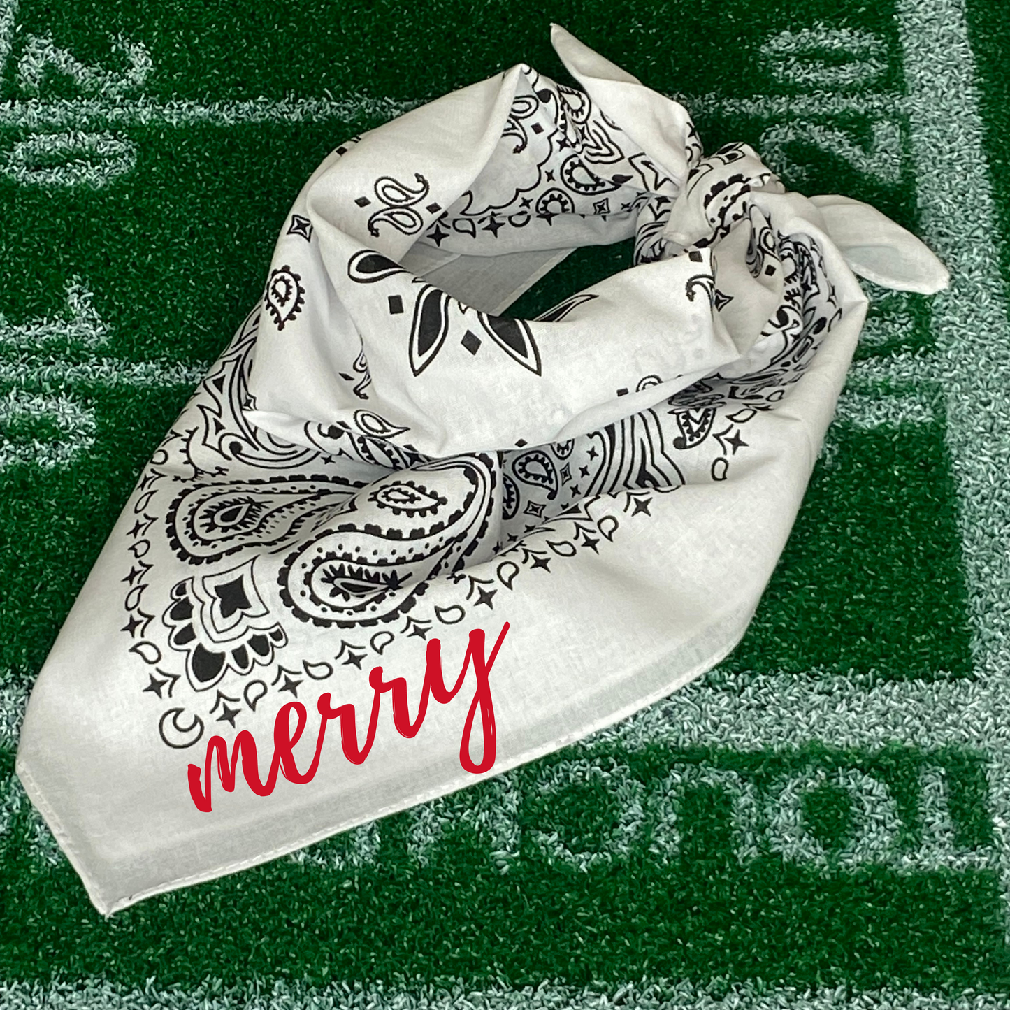 White Merry Bandana