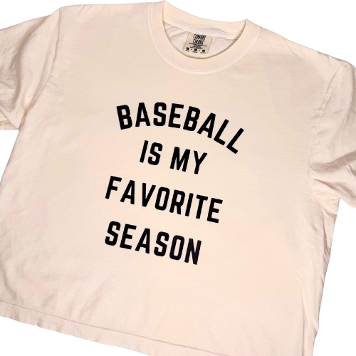 Baseball Is My Favorite Season Crop Tee