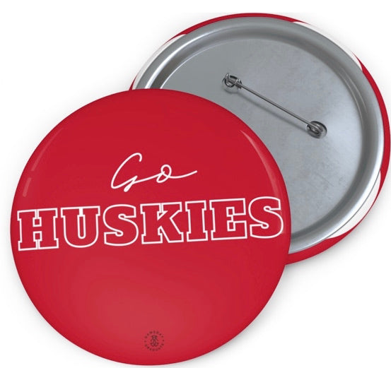 Go Huskies Button