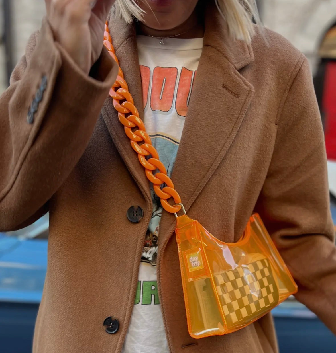 Orange Crush Clear Stadium Bag