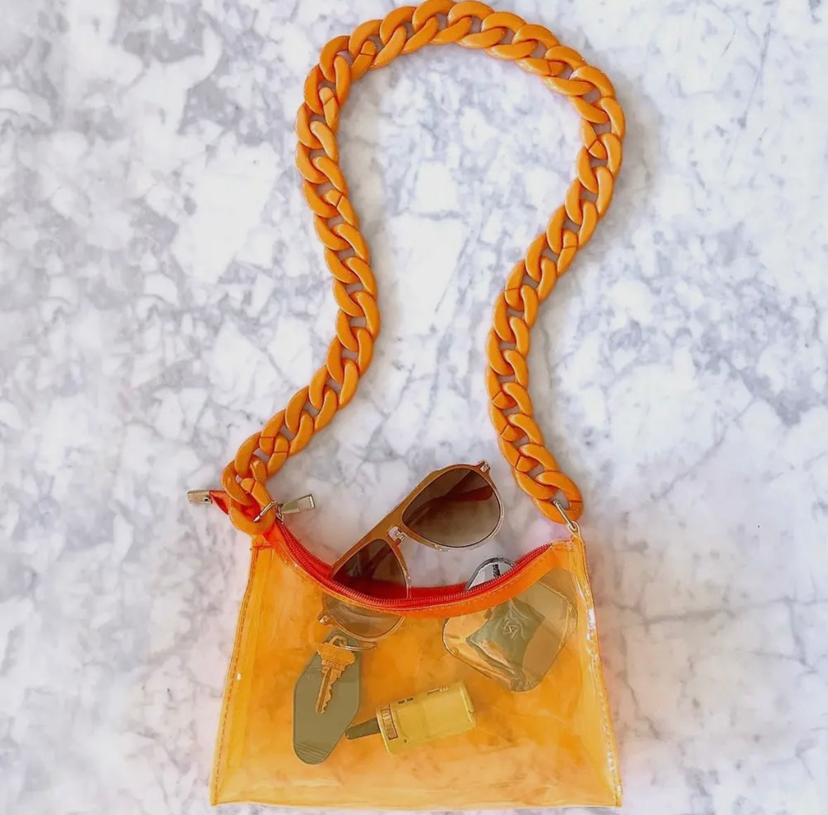 Orange Crush Clear Stadium Bag