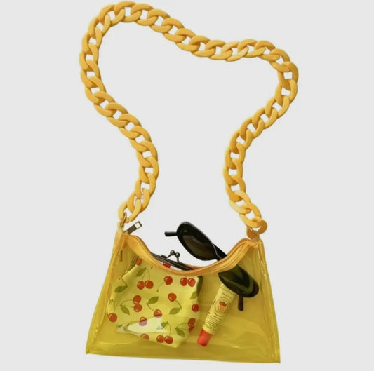 Yellow Clear Stadium Bag