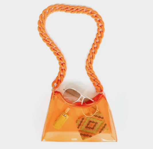 Orange Crush Clear Stadium Bag