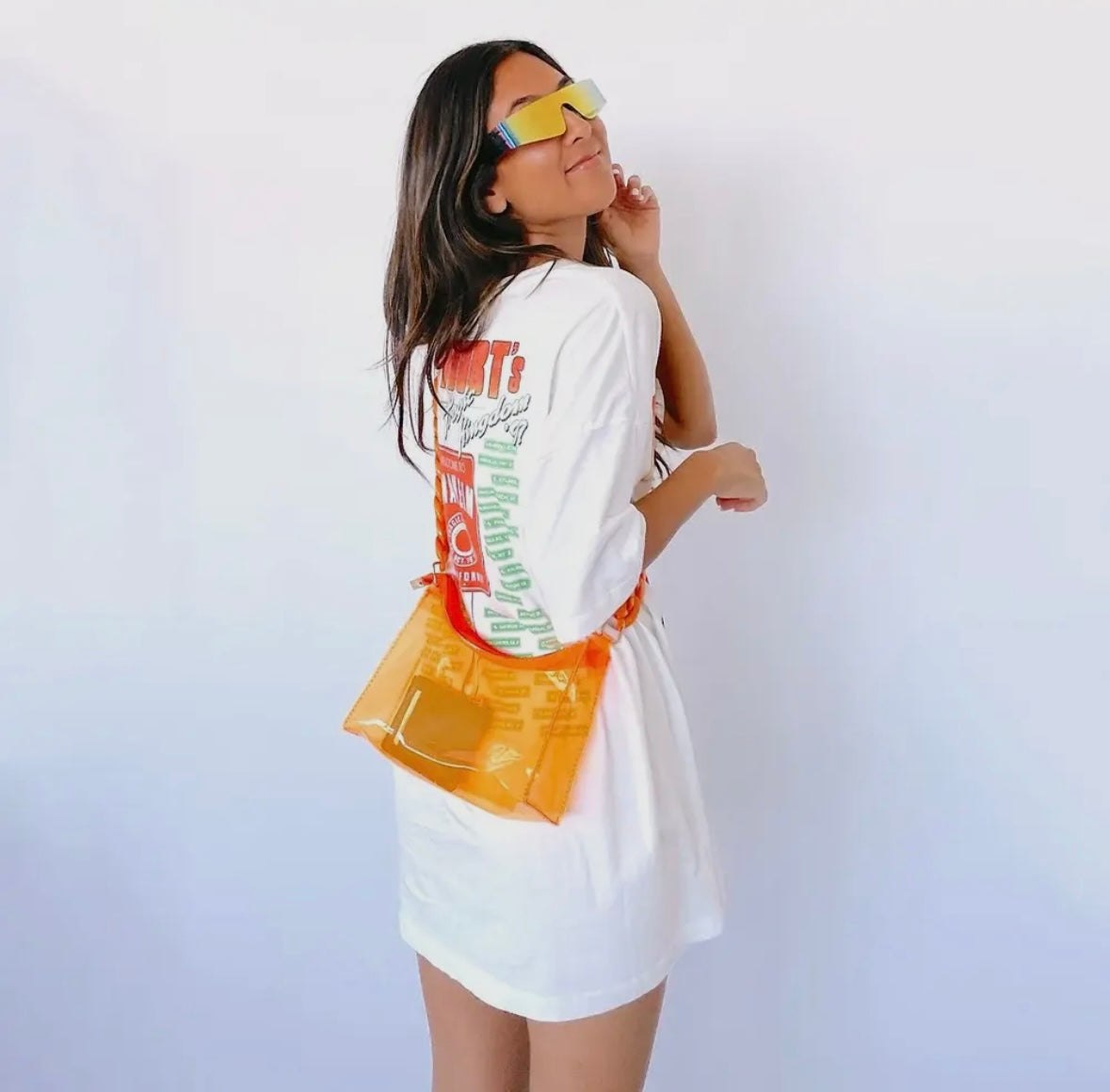 Orange Crush Clear Stadium Bag