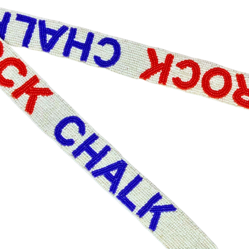 Clear Acrylic Purse with Rock Chalk Strap