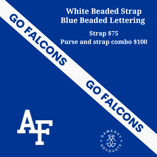 Clear Acrylic Purse with Go Falcons Strap - Air Force