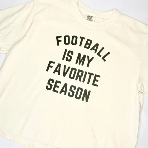 Football Is My Favorite Season Crop Tee