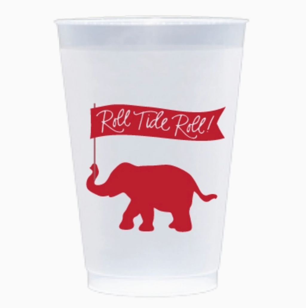 Alabama Frosted Flex Plastic Cups - Pack of 10