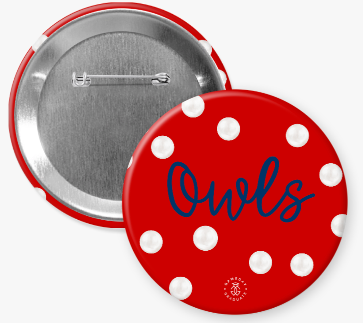 Pearl Owls Button