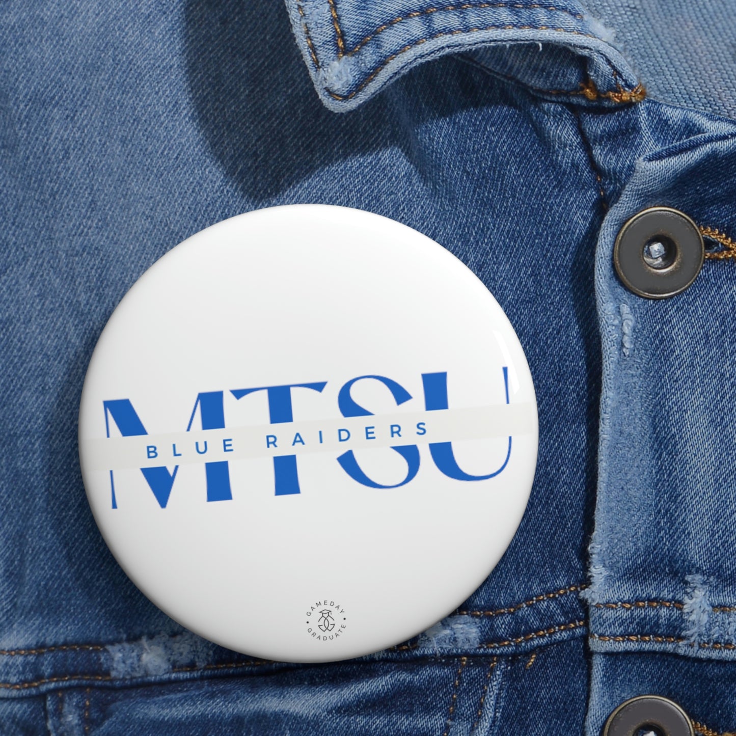 MTSU Blue Raiders Button