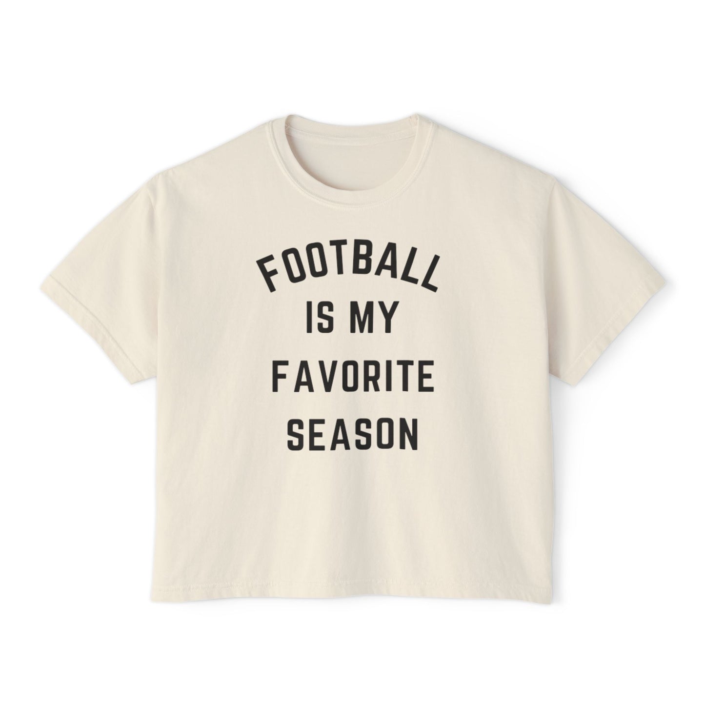 Football Is My Favorite Season Crop Tee
