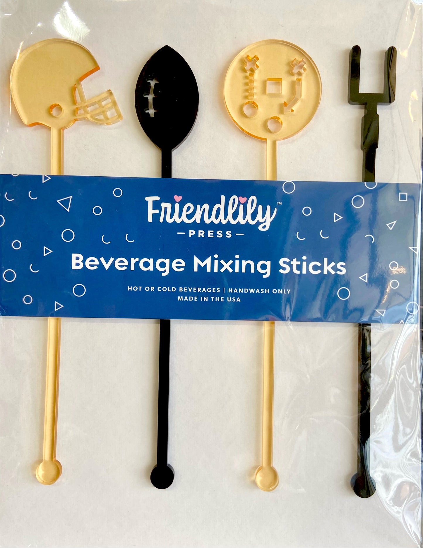 Black and Gold Acrylic Stirrers