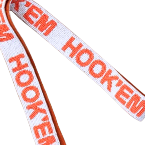 Clear Acrylic Purse with Hook 'em Horns Strap