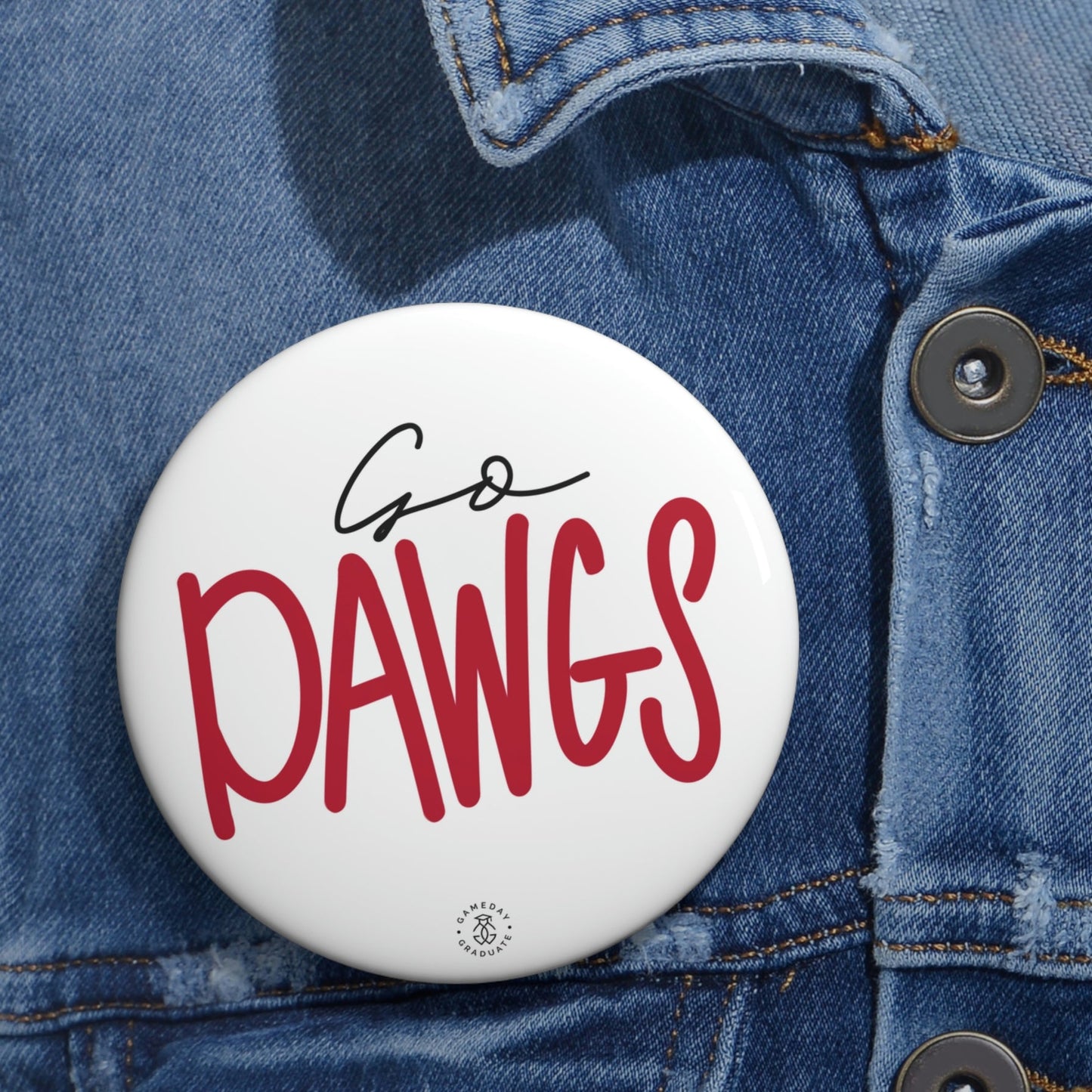 Go Dawgs Button