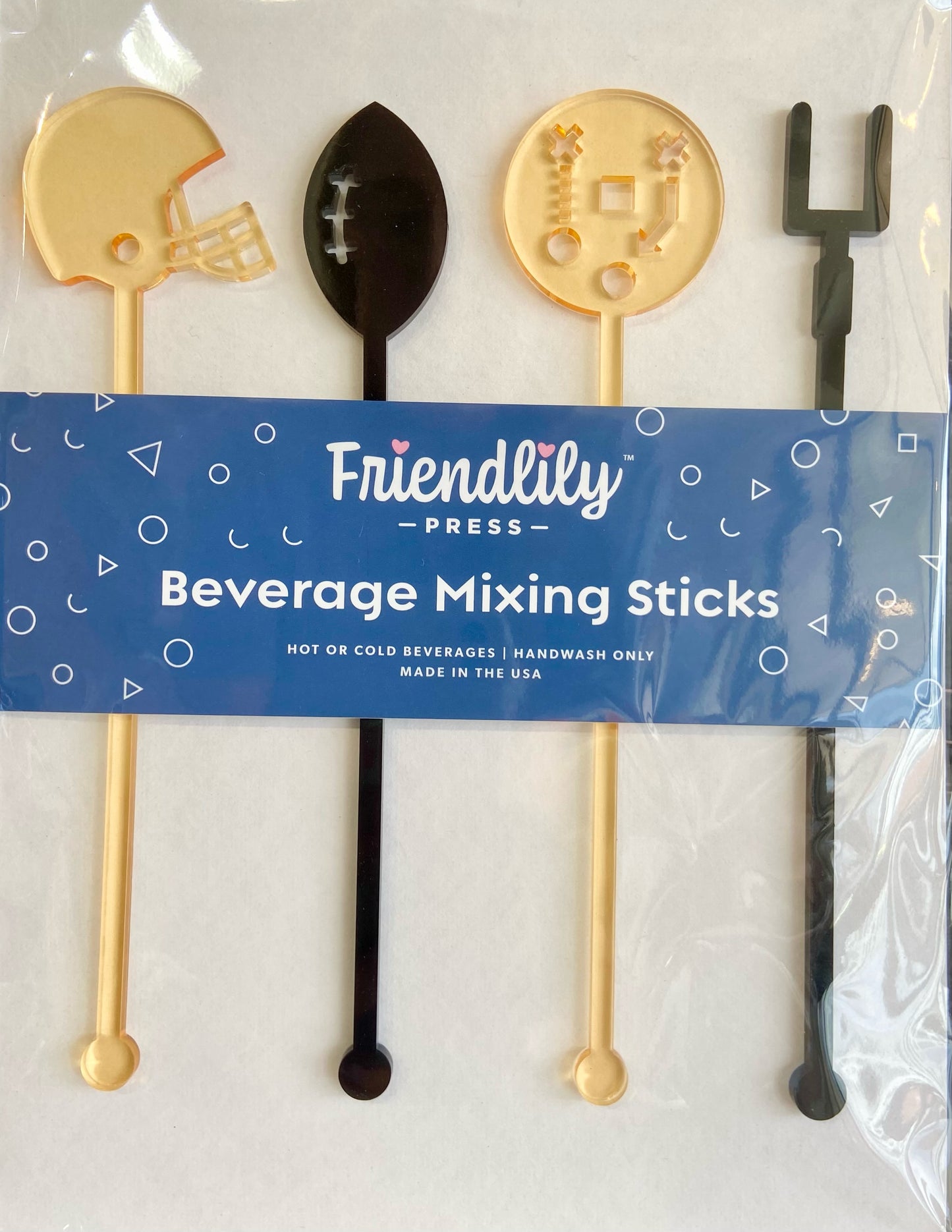 Black and Gold Acrylic Stirrers