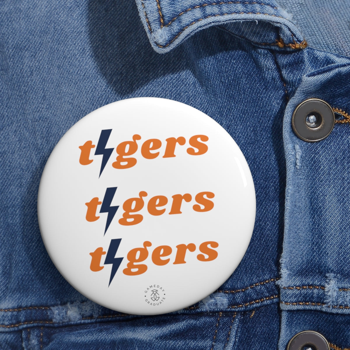 Auburn Tigers Bolt Button