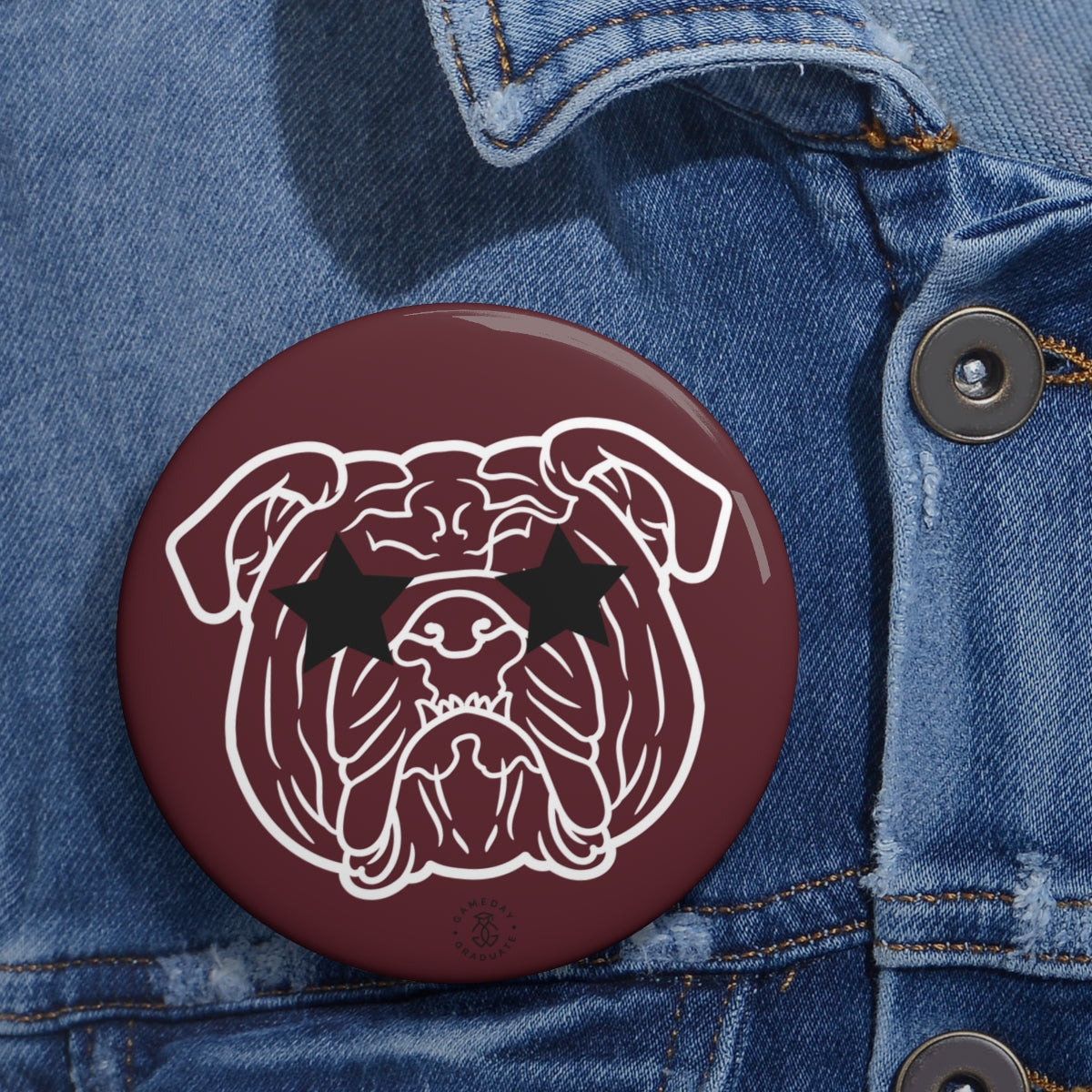 MSU Dawg Button