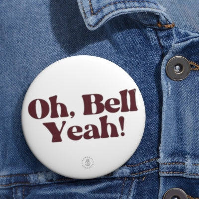 MSU Bell Yeah White Button