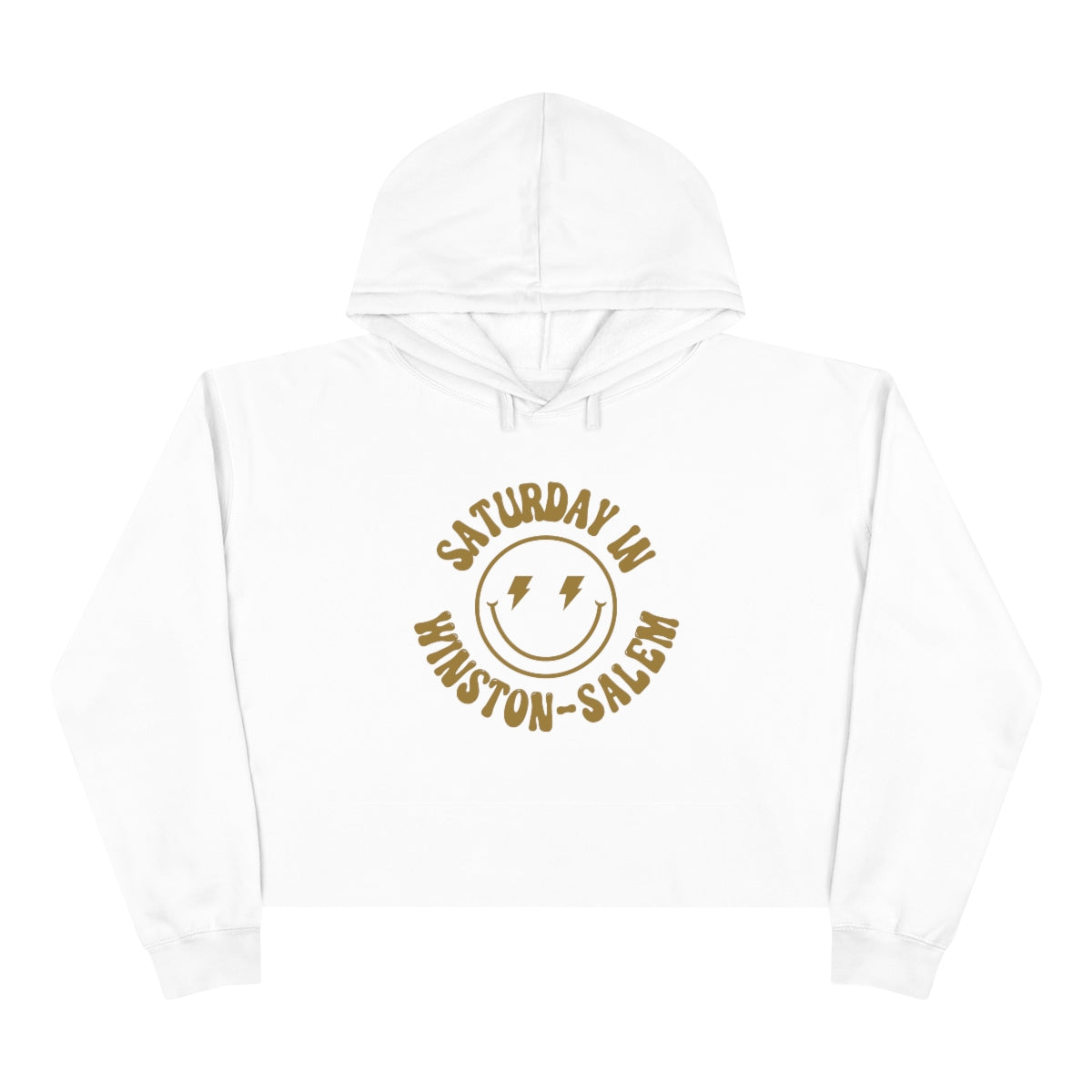Smiley Wake Crop Hoodie - GG