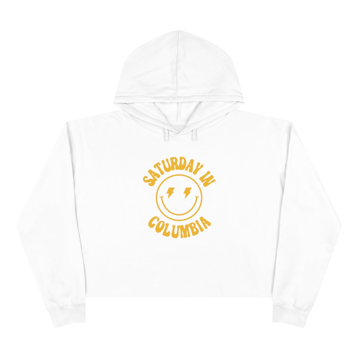 Smiley Columbia Crop Hoodie