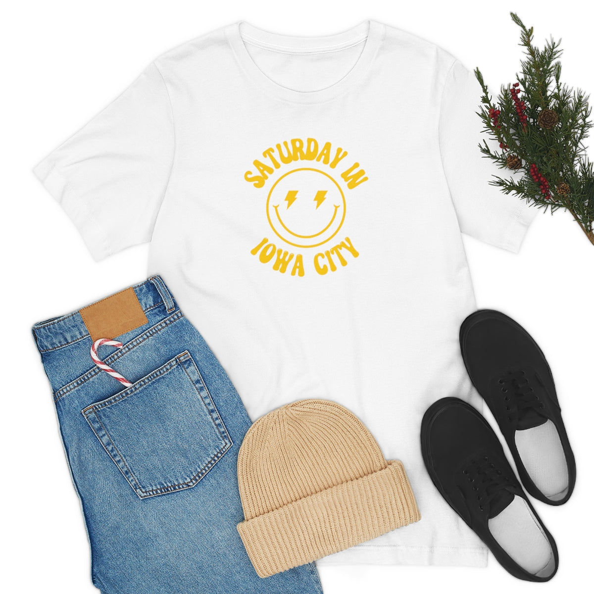 Smiley Iowa City Short Sleeve Tee - GG
