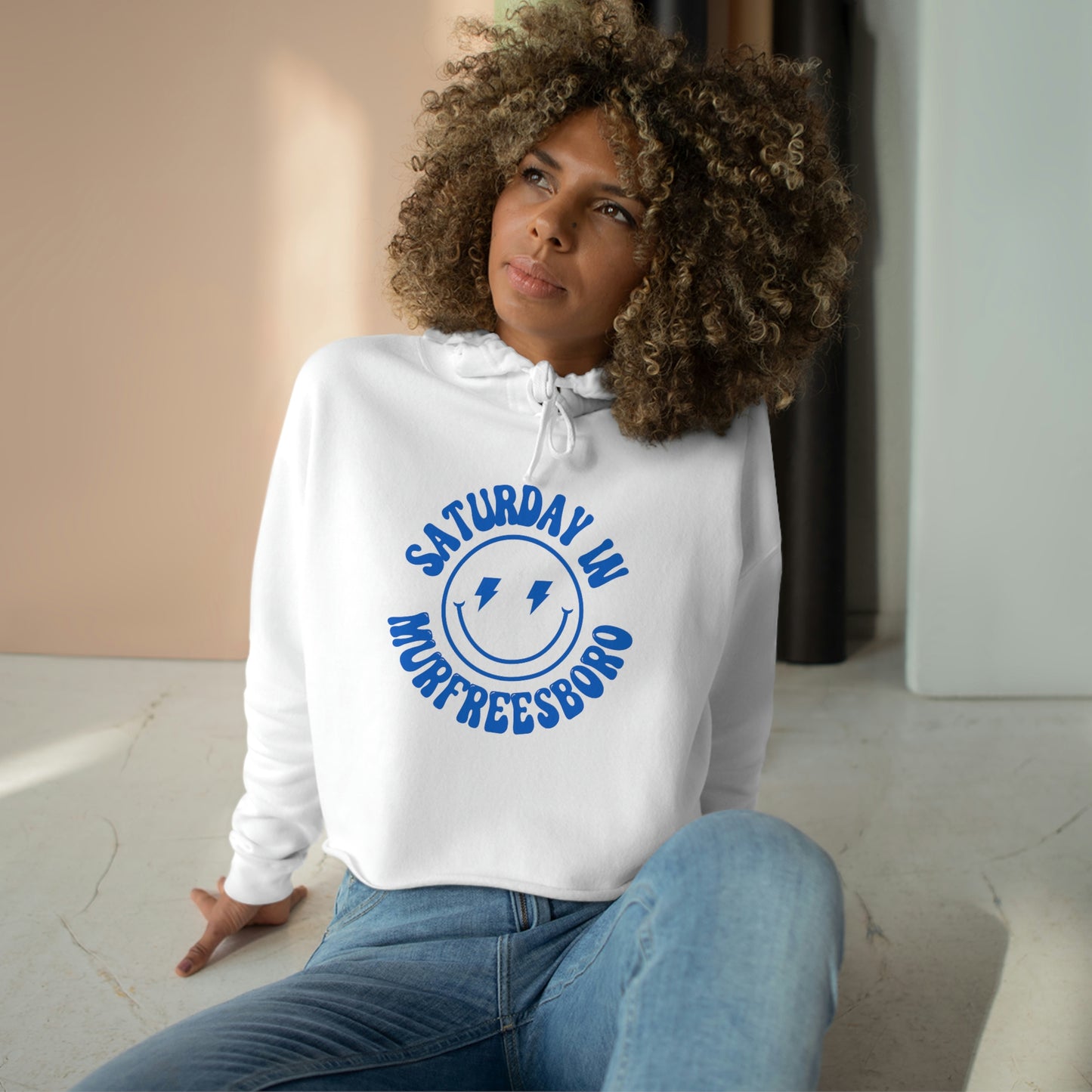 Smiley Murfreesboro Crop Hoodie - GG