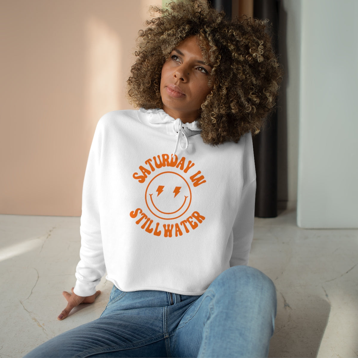 Smiley Stillwater Crop Hoodie