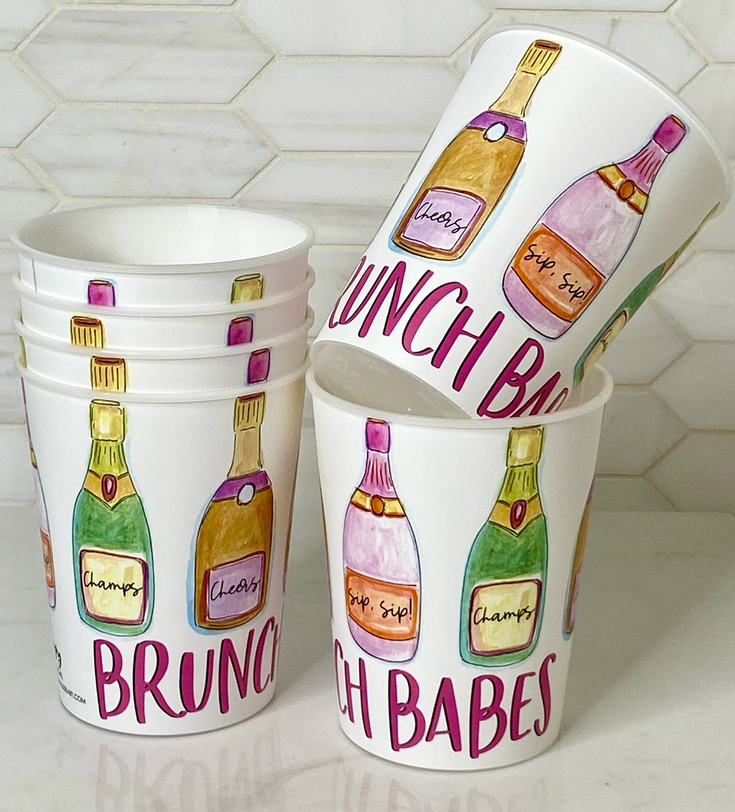 Brunch Reusable Cups - Set of 6
