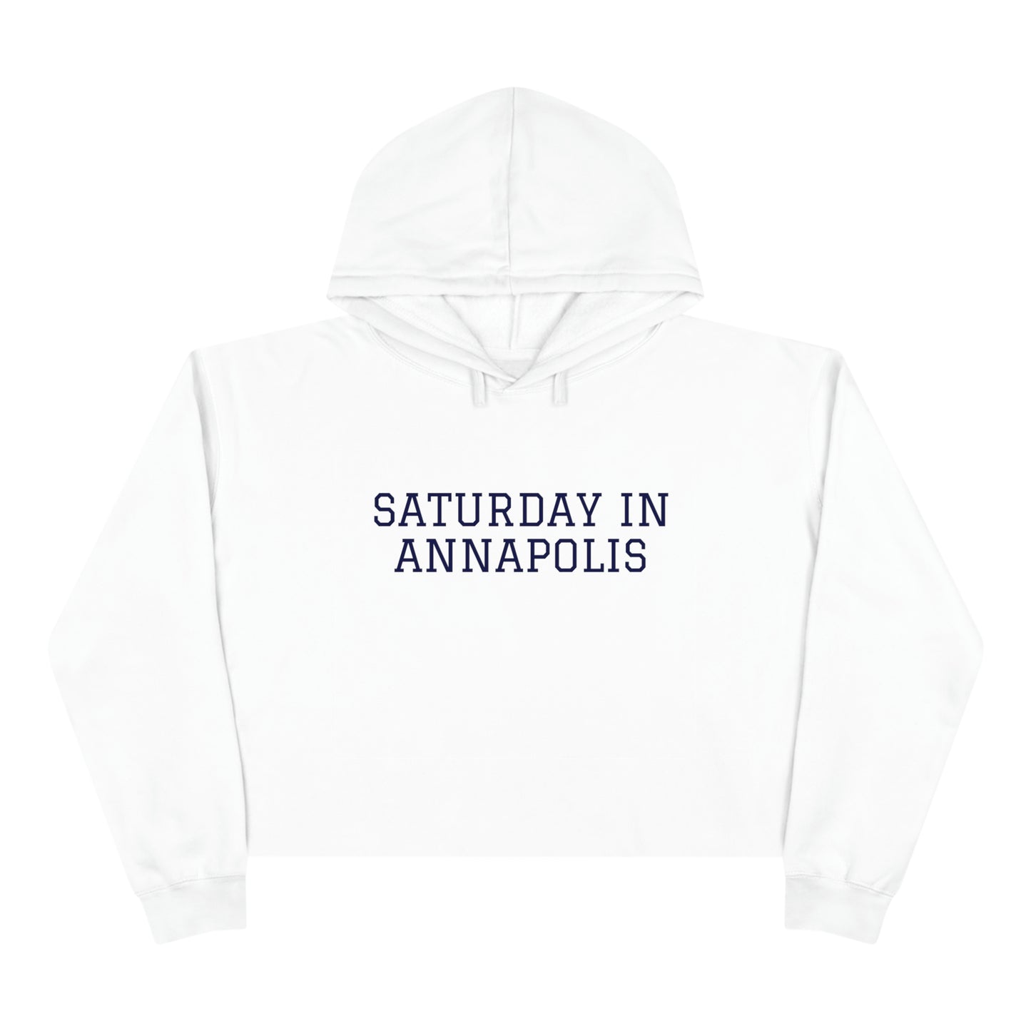 Navy Crop Hoodie - GG