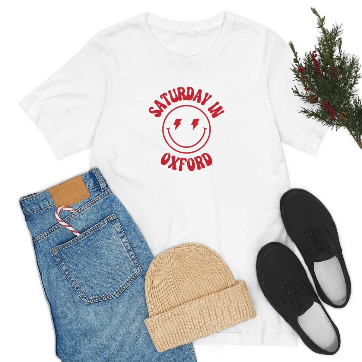 Smiley Oxford Short Sleeve Tee - GG