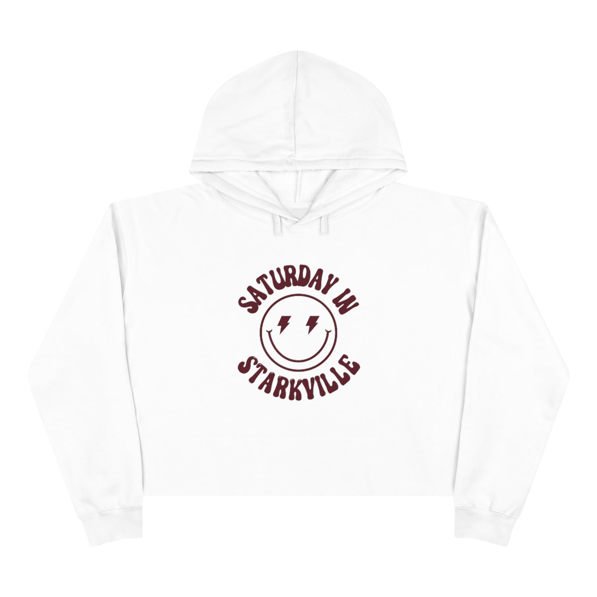 Smiley Stark Crop Hoodie - GG