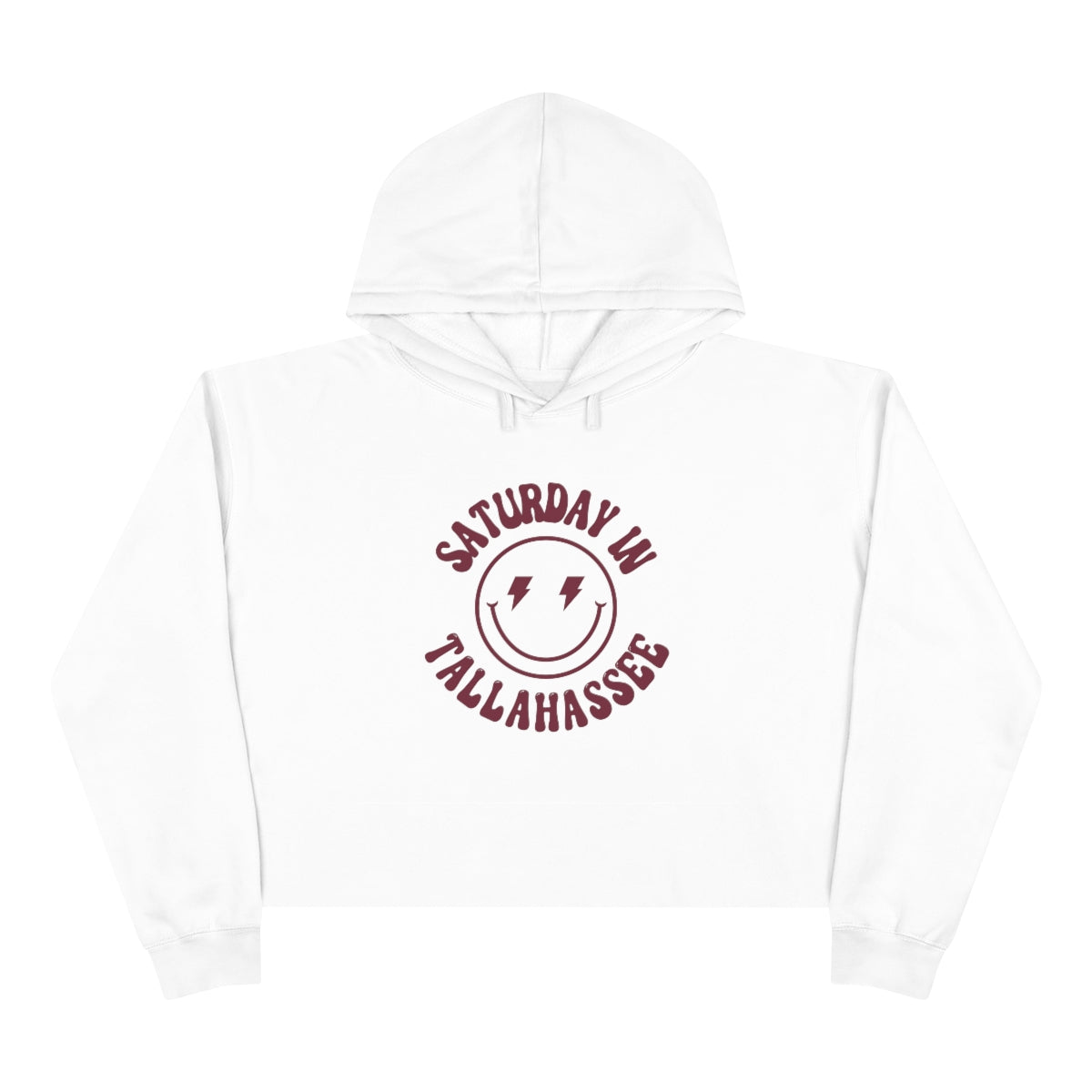 Smiley Tally Crop Hoodie - GG