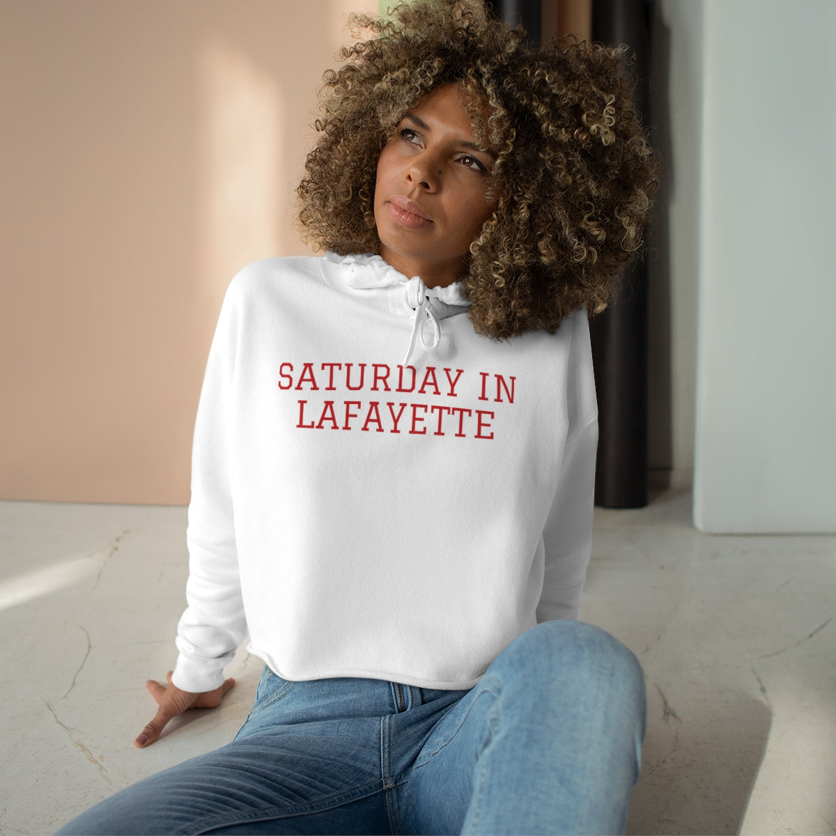 Louisiana Lafayette Crop Hoodie - GG