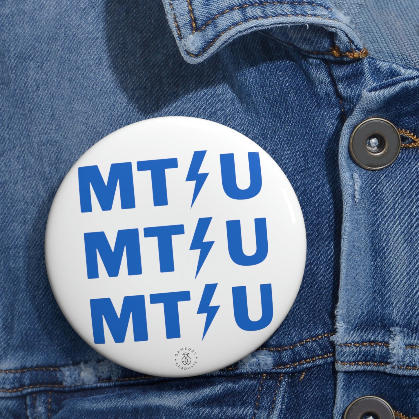 MTSU Lightning Bolt Button