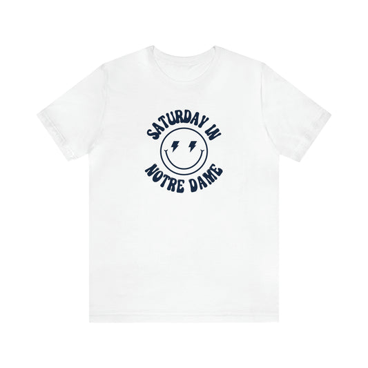 Smiley Notre Dame Short Sleeve Tee - GG