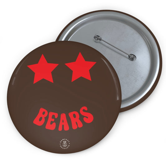 Brown Stars Button