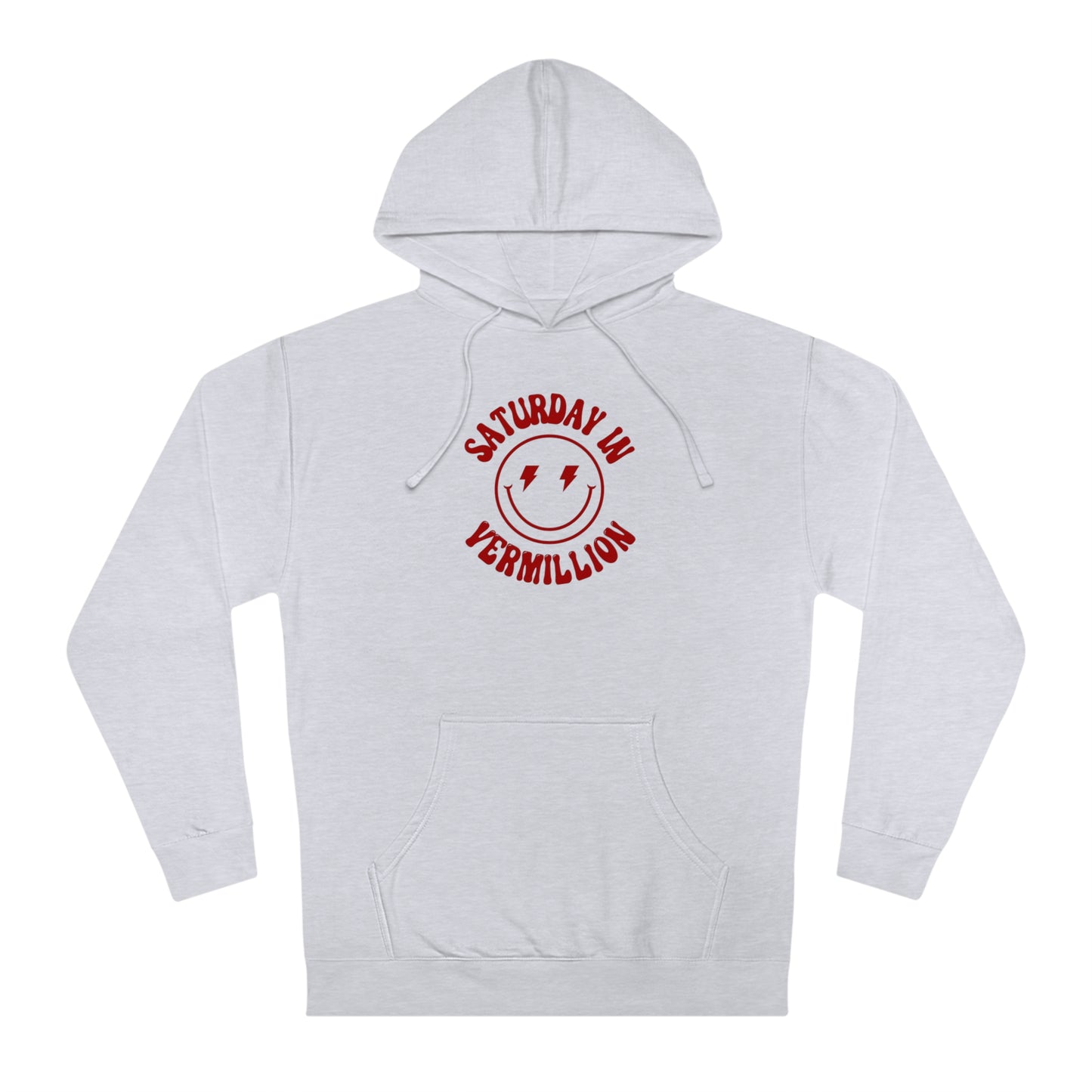 Smiley Vermillion Hooded Sweatshirt