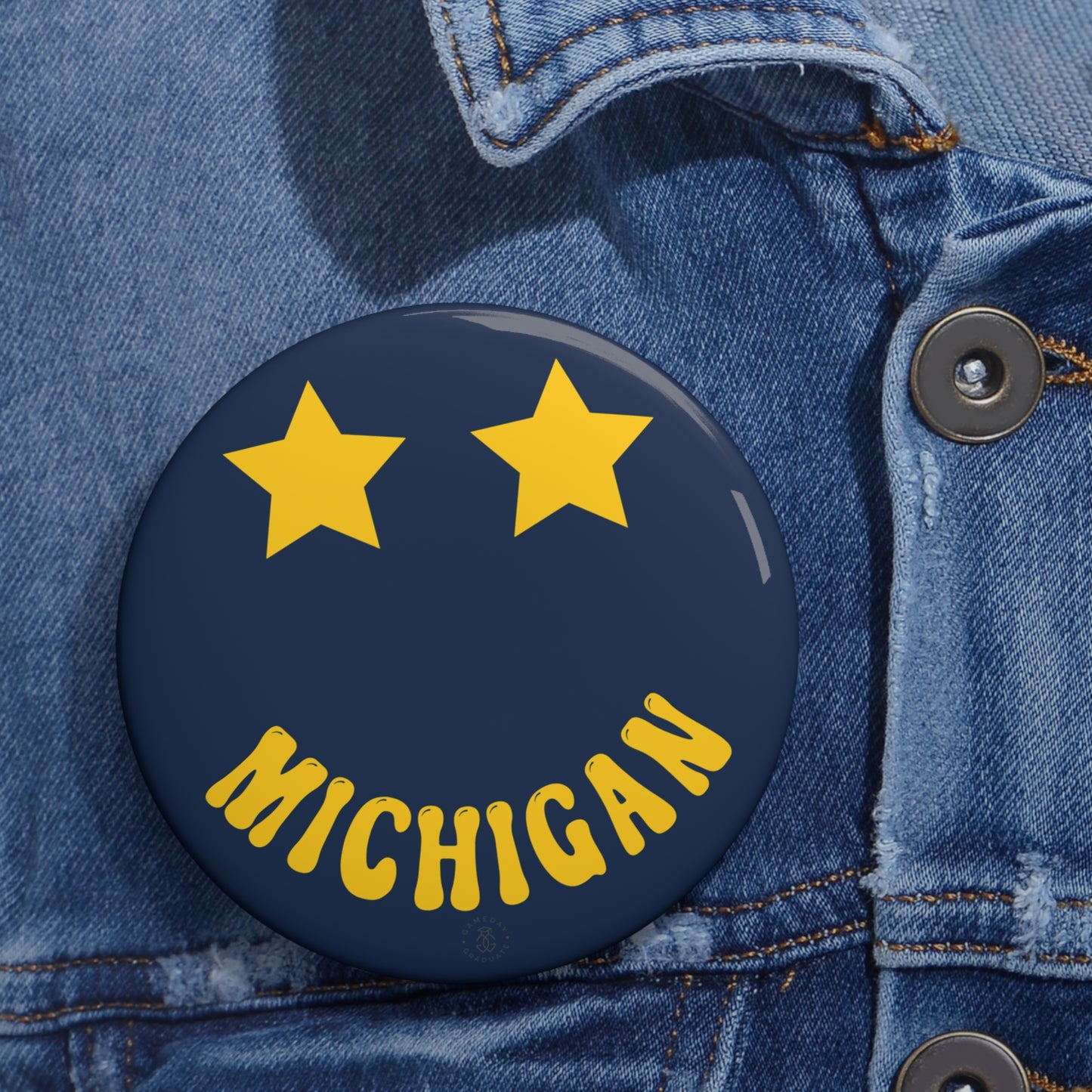 Michigan Stars Button