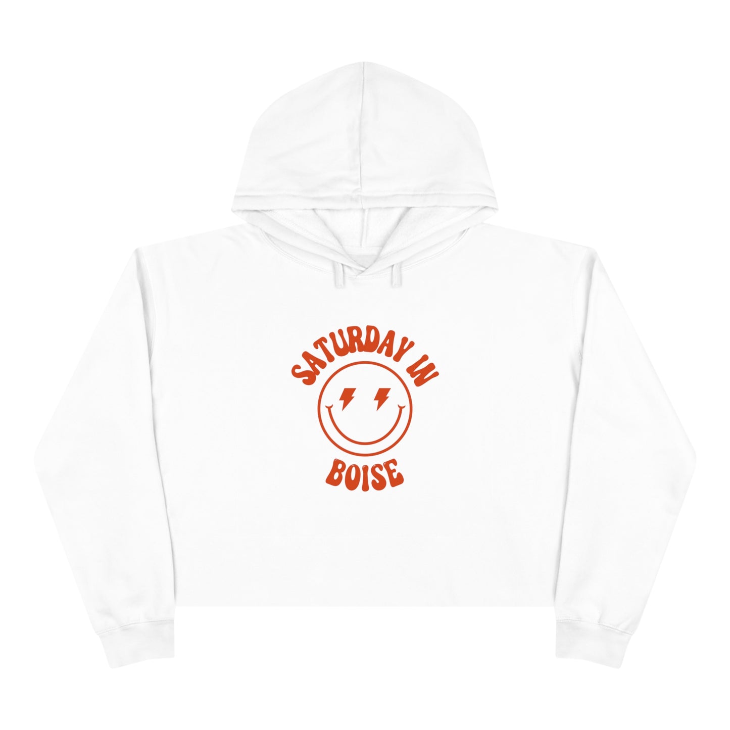 Smiley Boise Crop Hoodie