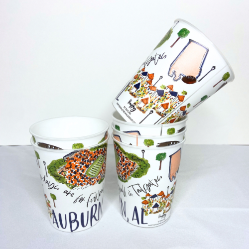 Auburn Reusable Cups - Set of 6