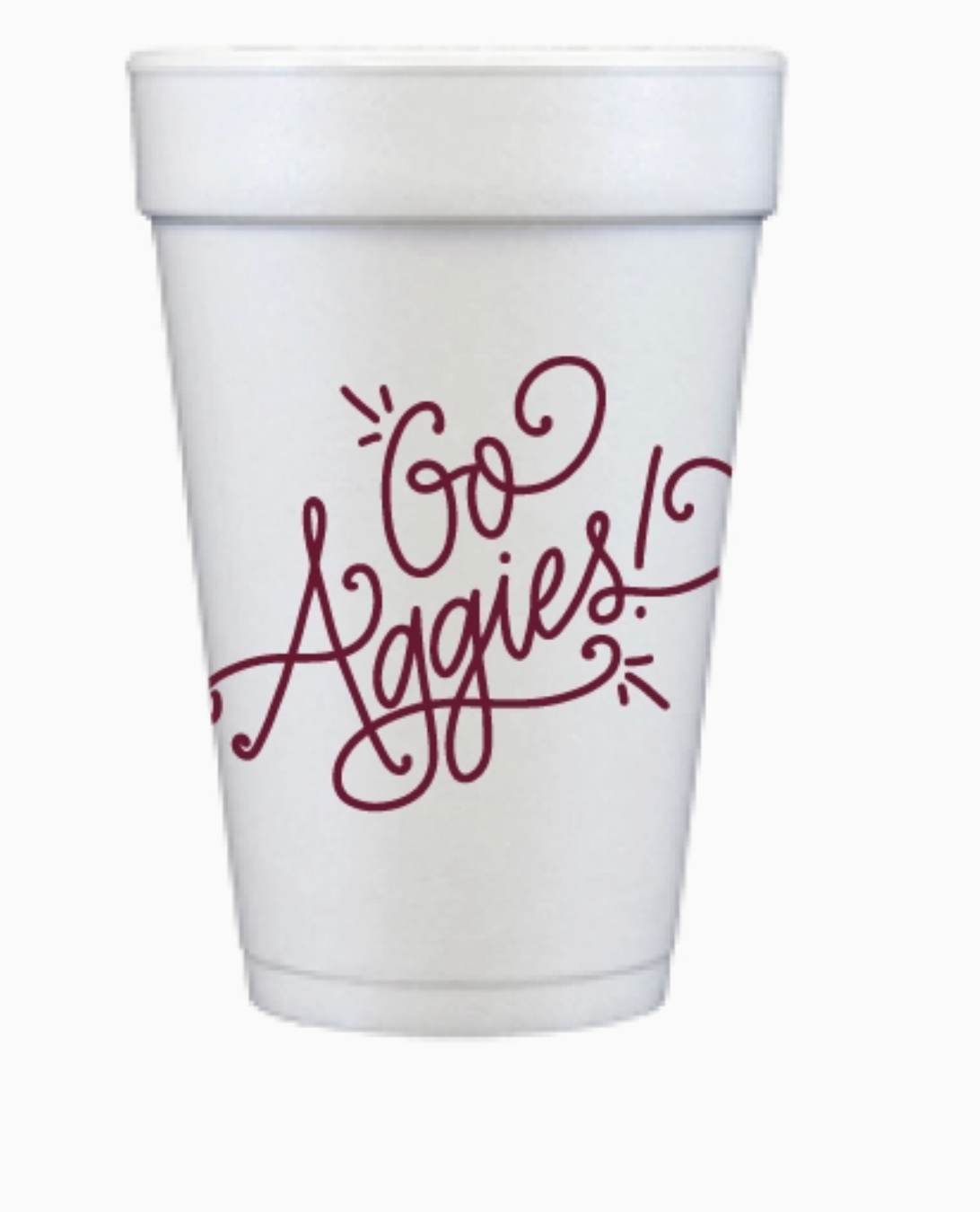 Texas A & M Styrofoam Cups - Pack of 10