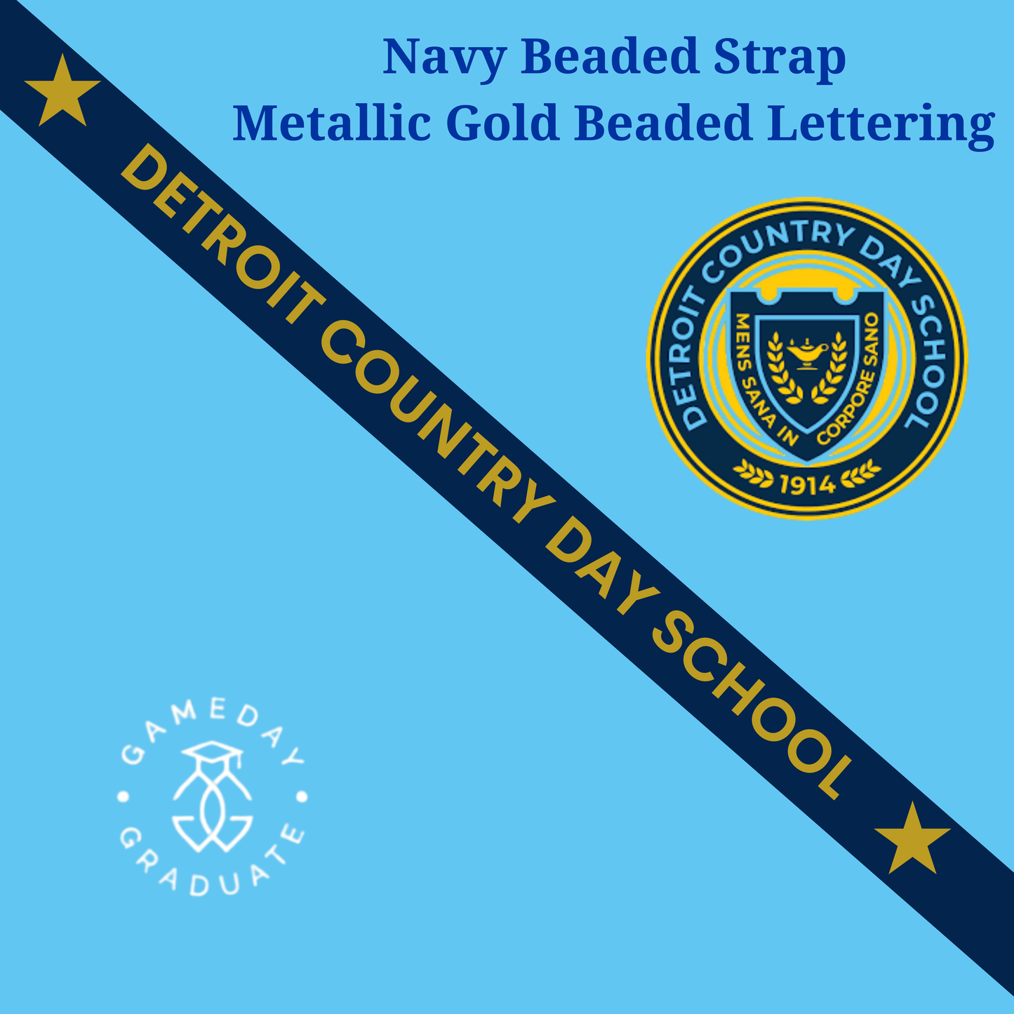 Detriot Country Day School Beaded Strap