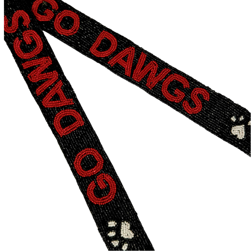 Black Go Dawgs with Pawprint Strap (Strap only)