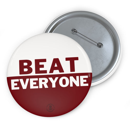 Maroon and White Beat Everyone Button