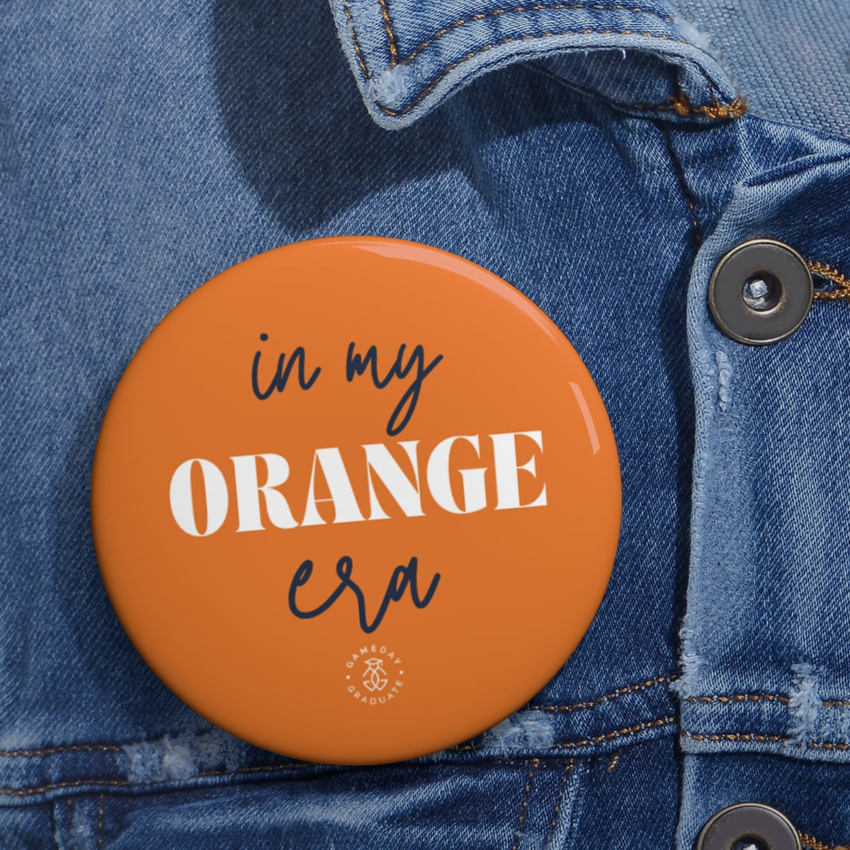 Orange Era Button (Navy)